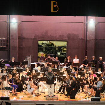 The Burlington High School concert band puts on a concert at Memorial Auditorium.